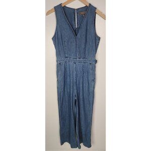 J. Crew Point Sur Women's Sz. 0 Wide-Leg Tailored Indigo Jumpsuit